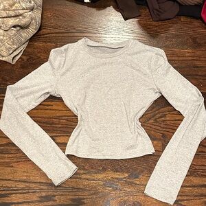 Gray Long Sleeve Women's Top